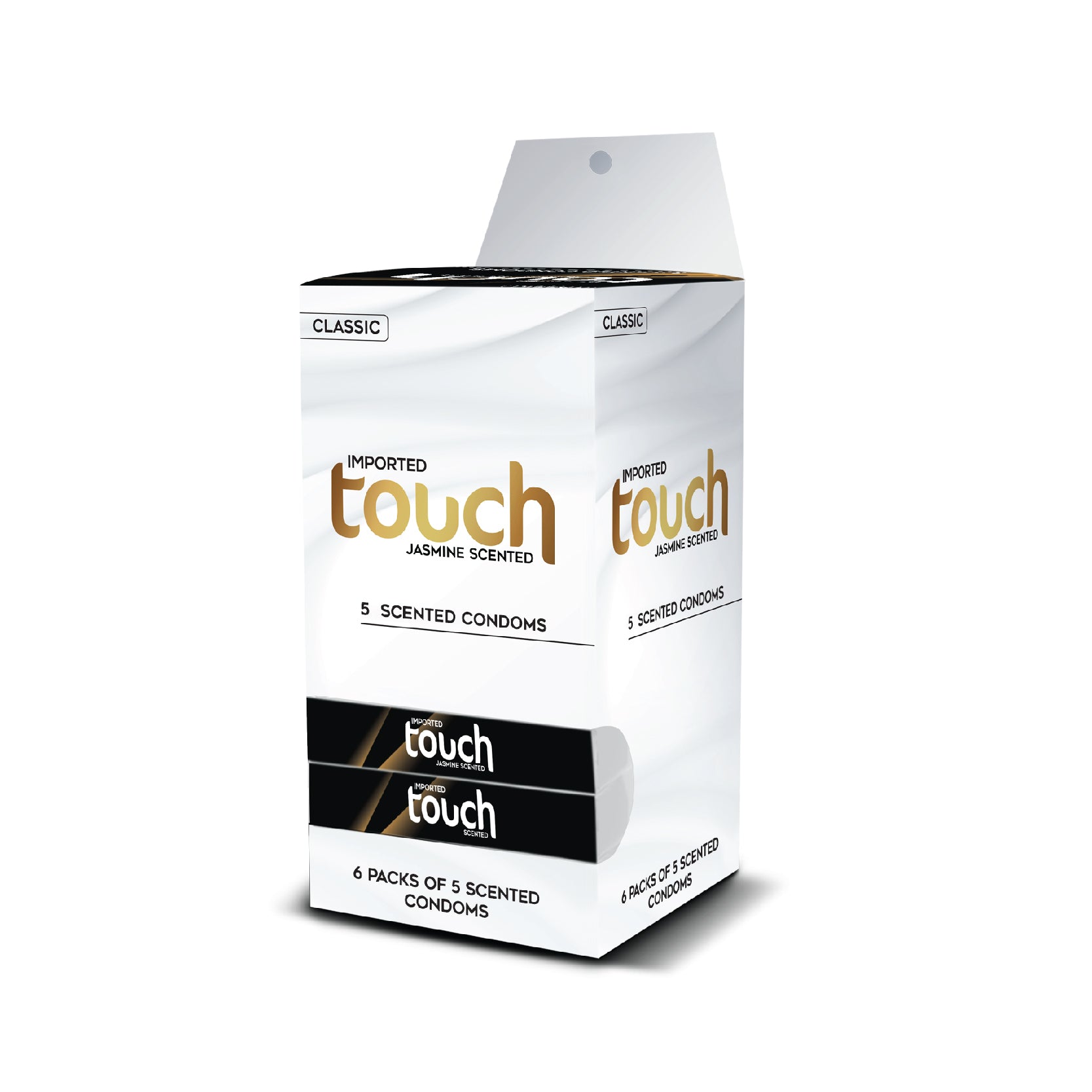Touch Classic Condom Dispenser - Jasmine Scented - Fun Bundle - 30 Pieces (6 x 5's)